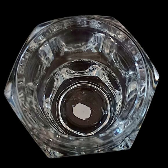 Bohemia Crystal Candle Holder Vase Icy Winter Holiday Party Cube Witchy Glass - Picture 5 of 16